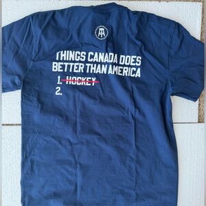 Barstool USA Hockey Tee “things Canada does better than US”